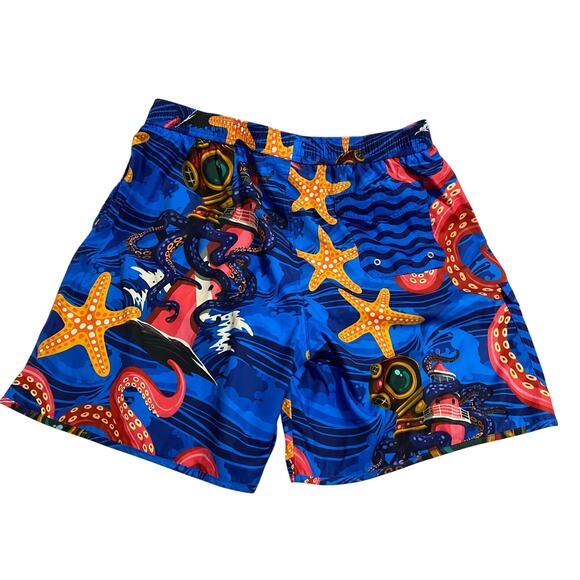 Trunkers Limited Edition Men Swim Trunks Lined Octopus Surf Truck Shorts 2XL - Picture 2 of 9